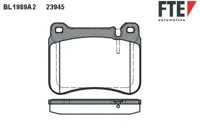 Комплект тормозных колодок, дисковый тормоз FTE купить