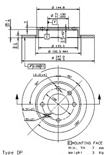 Тормозной диск COATED DISC LINE BREMBO купить