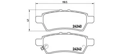 Комплект тормозных колодок, дисковый тормоз BREMBO купить