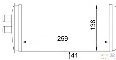 Теплообменник, отопление салона BEHR HELLA SERVICE купить