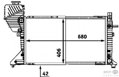 Радиатор, охлаждение двигателя BEHR HELLA SERVICE купить