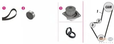 Водяной насос + комплект зубчатого ремня BEHR HELLA SERVICE купить