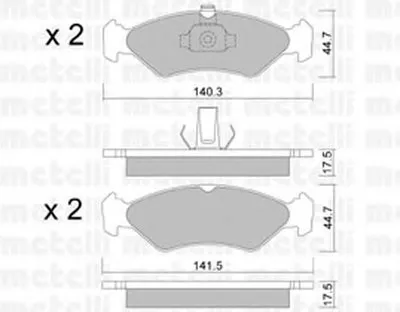 Комплект тормозных колодок, дисковый тормоз METELLI купить