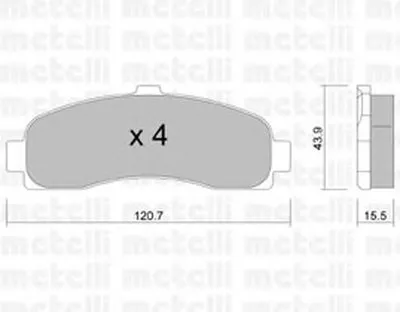 Комплект тормозных колодок, дисковый тормоз METELLI купить