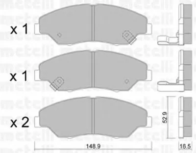 Комплект тормозных колодок, дисковый тормоз METELLI купить