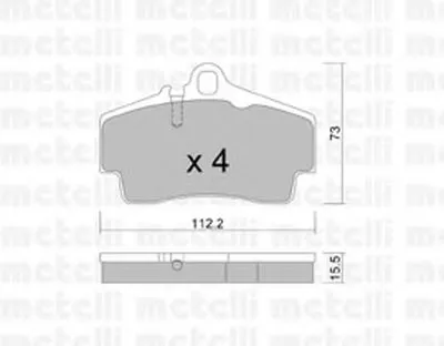 Комплект тормозных колодок, дисковый тормоз METELLI купить
