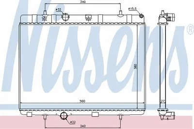 Радиатор, охлаждение двигателя NISSENS купить