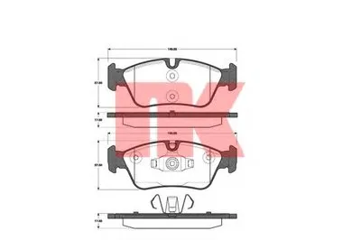 Комплект тормозных колодок, дисковый тормоз NK купить