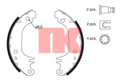Комплект тормозных колодок NK купить