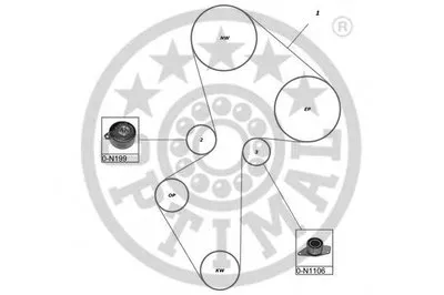 Комплект ремня ГРМ OPTIMAL купить