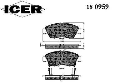 Комплект тормозных колодок, дисковый тормоз ICER купить