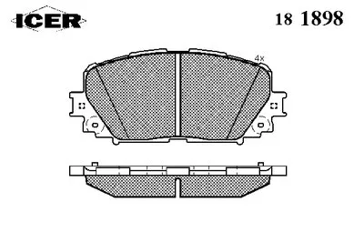 Комплект тормозных колодок, дисковый тормоз ICER купить