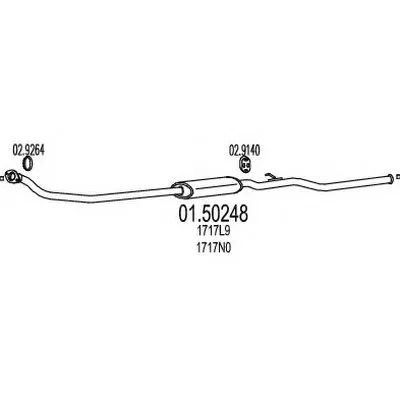 Средний глушитель выхлопных газов MTS купить