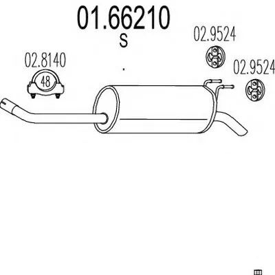 Глушитель выхлопных газов конечный MTS купить