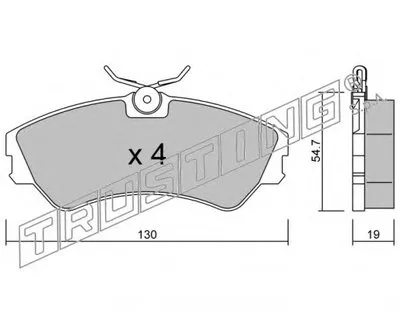 Комплект тормозных колодок, дисковый тормоз TRUSTING купить
