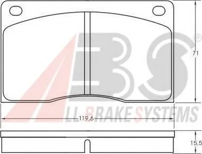 Комплект тормозных колодок, дисковый тормоз A.B.S. купить