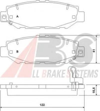 Комплект тормозных колодок, дисковый тормоз A.B.S. купить