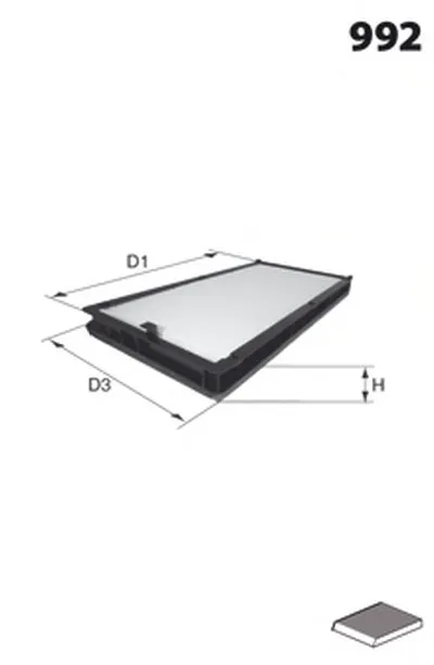 Фильтр, воздух во внутренном пространстве MECAFILTER MECAFILTER купить