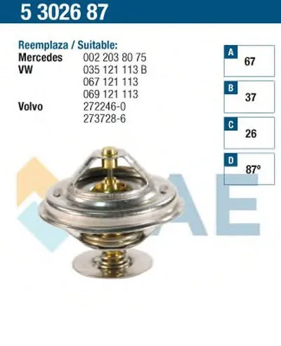 Термостат, охлаждающая жидкость FAE купить