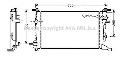 Радиатор, охлаждение двигателя AVA QUALITY COOLING купить