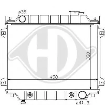 Радиатор, охлаждение двигателя DIEDERICHS купить