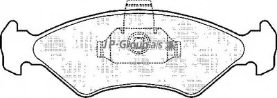 Комплект тормозных колодок, дисковый тормоз QH JP GROUP купить