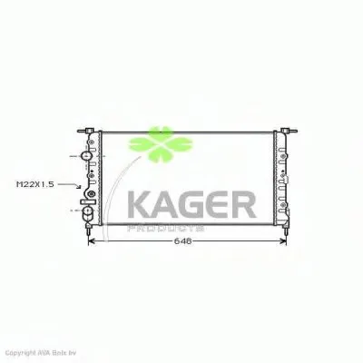 Радиатор, охлаждение двигателя KAGER купить
