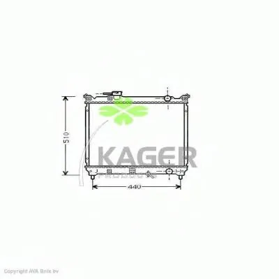 Радиатор, охлаждение двигателя KAGER купить