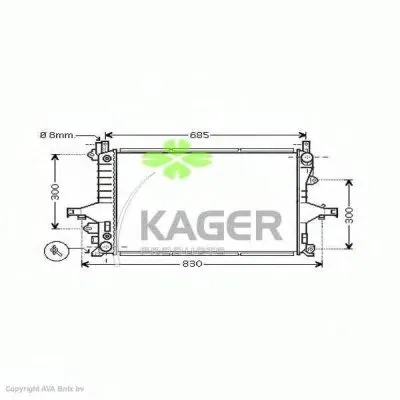 Радиатор, охлаждение двигателя KAGER купить