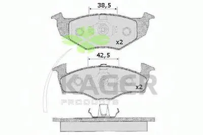 Комплект тормозных колодок, дисковый тормоз KAGER купить