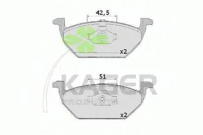 Комплект тормозных колодок, дисковый тормоз KAGER купить
