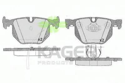 Комплект тормозных колодок, дисковый тормоз KAGER купить