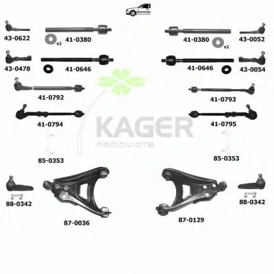 Подвеска колеса KAGER купить