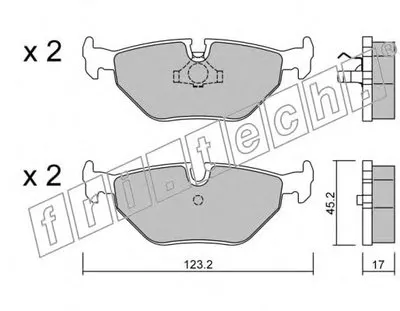 Комплект тормозных колодок, дисковый тормоз fri.tech. купить