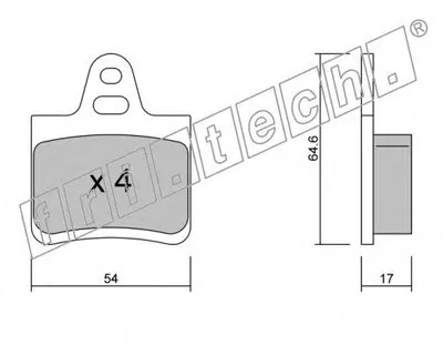 Комплект тормозных колодок, дисковый тормоз fri.tech. купить