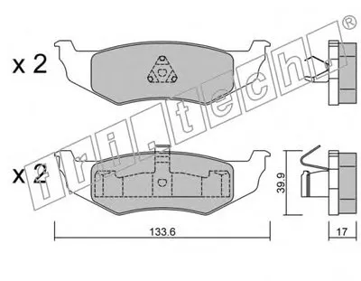 Комплект тормозных колодок, дисковый тормоз fri.tech. купить