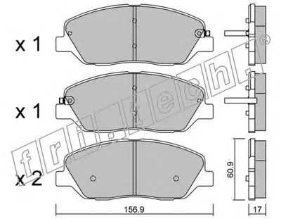 Комплект тормозных колодок, дисковый тормоз fri.tech. купить