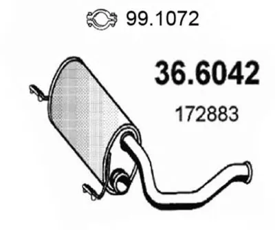 Средний глушитель выхлопных газов ASSO купить