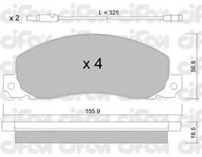 Комплект тормозных колодок, дисковый тормоз CIFAM купить