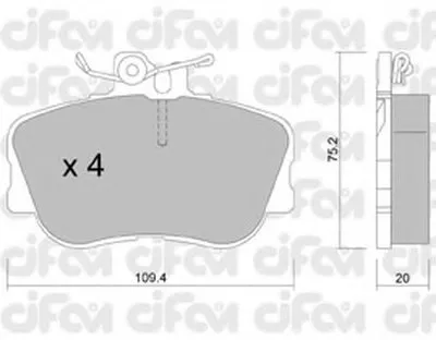Комплект тормозных колодок, дисковый тормоз CIFAM купить