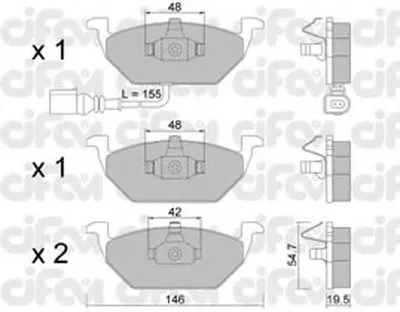 Комплект тормозных колодок, дисковый тормоз CIFAM купить