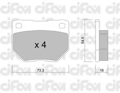 Комплект тормозных колодок, дисковый тормоз CIFAM купить
