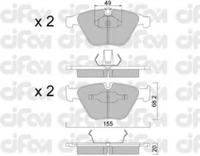 Комплект тормозных колодок, дисковый тормоз CIFAM купить
