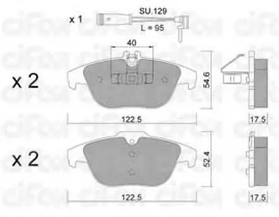 Комплект тормозных колодок, дисковый тормоз CIFAM купить