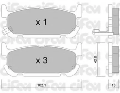Комплект тормозных колодок, дисковый тормоз CIFAM купить