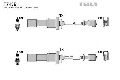 Комплект проводов зажигания TESLA купить