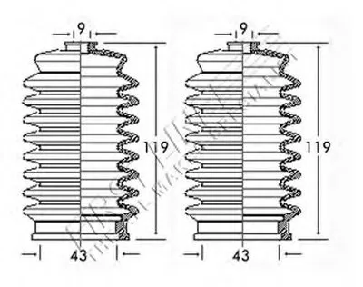 Пыльник, рулевое управление FIRST LINE купить
