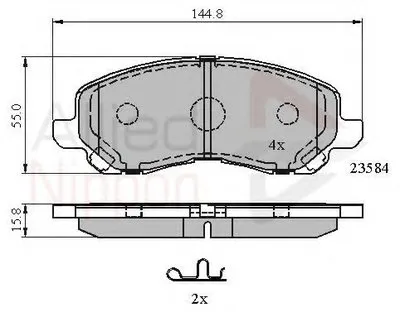 Комплект тормозных колодок, дисковый тормоз ANL Braking COMLINE купить