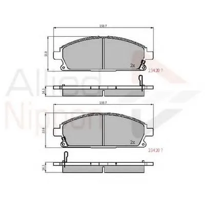 Комплект тормозных колодок, дисковый тормоз ANL Braking COMLINE купить