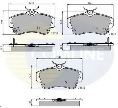 Комплект тормозных колодок, дисковый тормоз Comline COMLINE купить